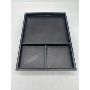 Sofa armrest tray dark brown wooden with 3 sections